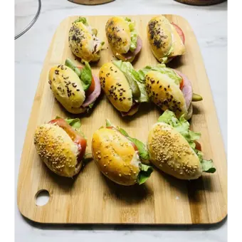 Mini navettes jambon de dinde & crudités